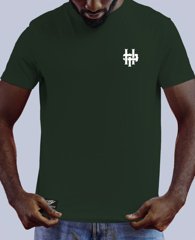 Tshirt essential regular crest Forest Green